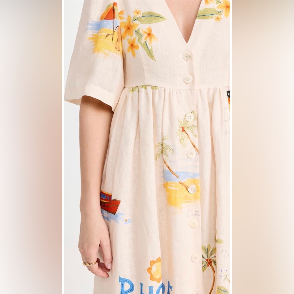 RHODE Karline Printed Dress size M - Picture 3 of 12